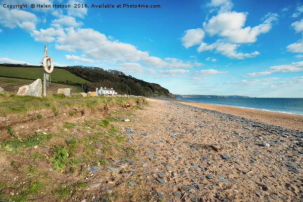 The Beach at Beesands in Devon Picture Board by Helen Hotson