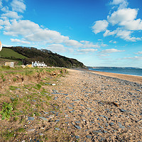 Buy canvas prints of The Beach at Beesands in Devon by Helen Hotson