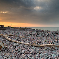Buy canvas prints of Dramatic Sunset over Porlock Weir by Helen Hotson