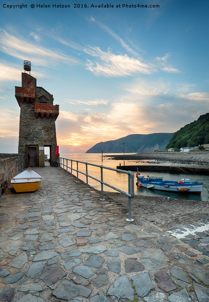 Lynmouth at Sunrise Picture Board by Helen Hotson