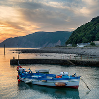 Buy canvas prints of Sunrise at Lynmouth in Devon by Helen Hotson