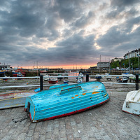 Buy canvas prints of Sunrise over Brixham Harbour by Helen Hotson