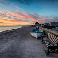 Buy canvas prints of Stunning Sunset Over Chesil Cove by Helen Hotson