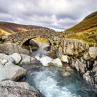 Buy canvas prints of Stockley Bridge in the Lake District by Helen Hotson