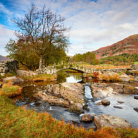 Buy canvas prints of Slater's Bridge in the Lake District by Helen Hotson