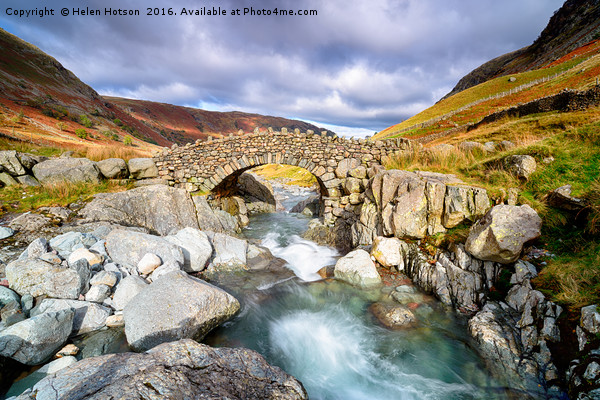 Stockley Bridge at Autumn Picture Board by Helen Hotson