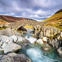 Buy canvas prints of Stockley Bridge at Autumn by Helen Hotson