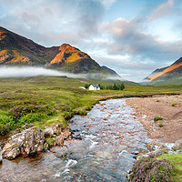 Buy canvas prints of The River Coe at Glencoe in Scotland by Helen Hotson
