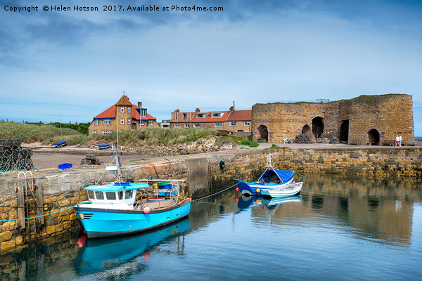 Fishing Boats at Beadnell Picture Board by Helen Hotson