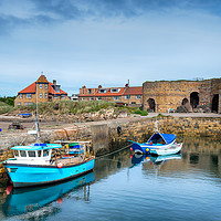 Buy canvas prints of Fishing Boats at Beadnell by Helen Hotson