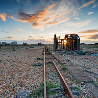 Buy canvas prints of Sunset over the Net Hut by Helen Hotson