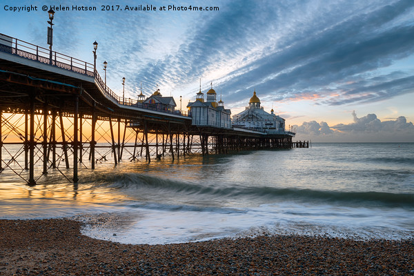 Dawn at Eastbourne Picture Board by Helen Hotson