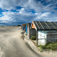 Buy canvas prints of Pretty Beach Huts in Sussex by Helen Hotson