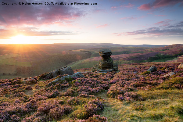 Stunning Sunset over Derwent Edge Picture Board by Helen Hotson