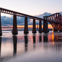 Buy canvas prints of Sunset over the Forth Bridge by Helen Hotson