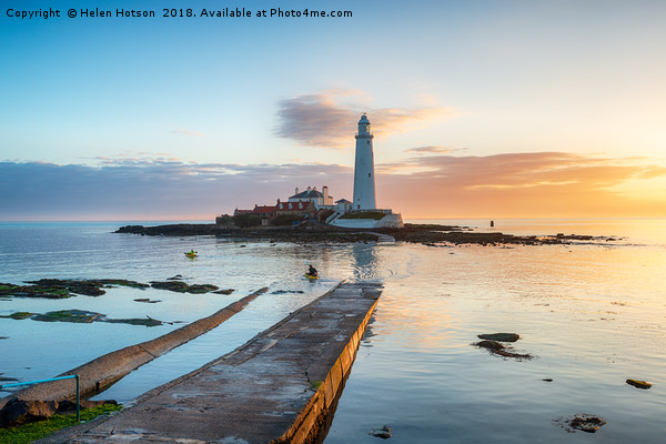 St Mary's Island at Whitley Bay Picture Board by Helen Hotson