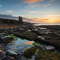 Buy canvas prints of Keiss Castle at Caithness in Scotland by Helen Hotson