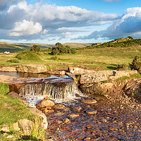 Buy canvas prints of The Grimstone and Sortridge Leat on Dartmoor by Helen Hotson