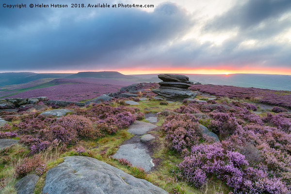 Summer Sunrise in the Peak District Picture Board by Helen Hotson