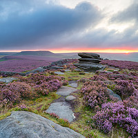 Buy canvas prints of Summer Sunrise in the Peak District by Helen Hotson