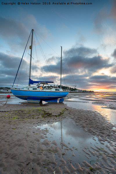 Sunset at Instow in devon Picture Board by Helen Hotson