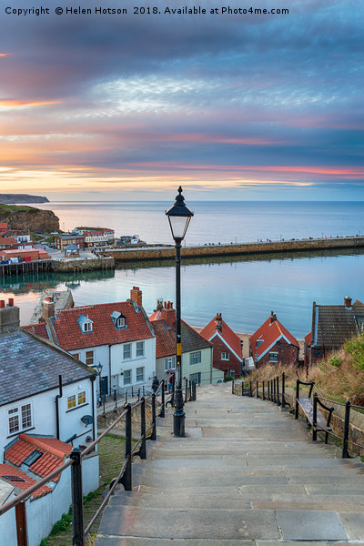 The 199 Steps at Whitby in Yorkshire Picture Board by Helen Hotson