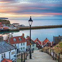 Buy canvas prints of The 199 Steps at Whitby in Yorkshire by Helen Hotson