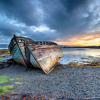 Buy canvas prints of Stormy Sunrise at Salen on the Isle of Mull by Helen Hotson