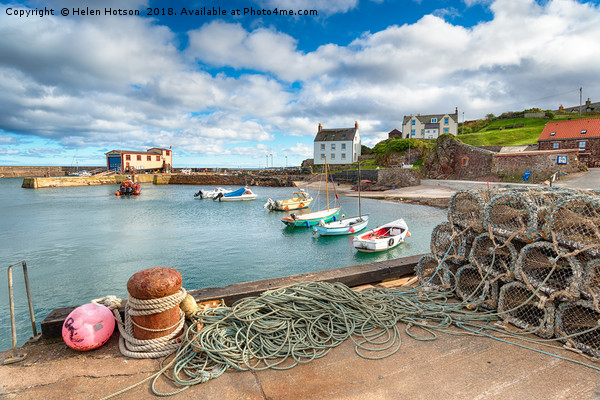 St Abbs Harbour in Scotland Picture Board by Helen Hotson