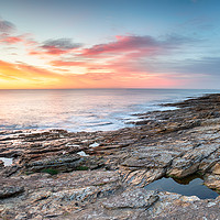 Buy canvas prints of The Bathing House at Howick in Northumberland by Helen Hotson
