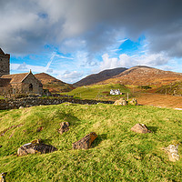 Buy canvas prints of St Clement's Church in Rodel  by Helen Hotson