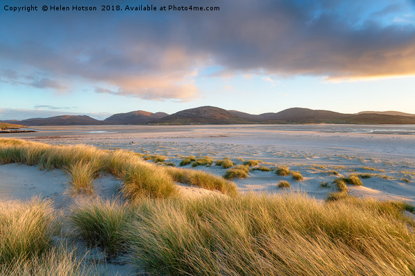 Luskentyre beach on the Isle of Harris Picture Board by Helen Hotson