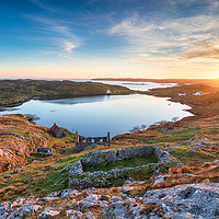 Buy canvas prints of Sunset on the Isle of Harris by Helen Hotson