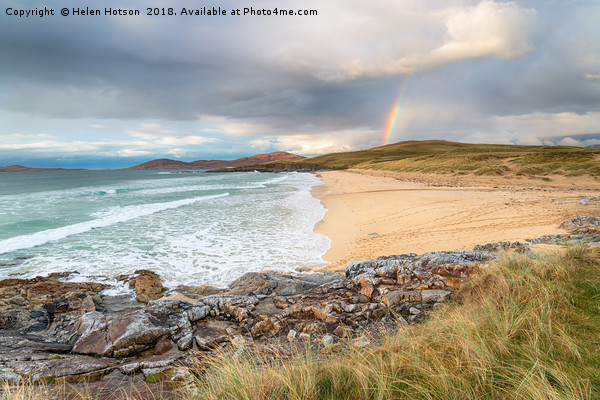 Traigh Lar Beach on the Isle of Harris Picture Board by Helen Hotson