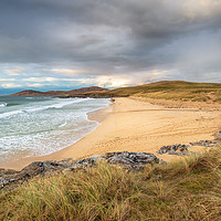 Buy canvas prints of Moody Skies over Traigh Iar beach by Helen Hotson
