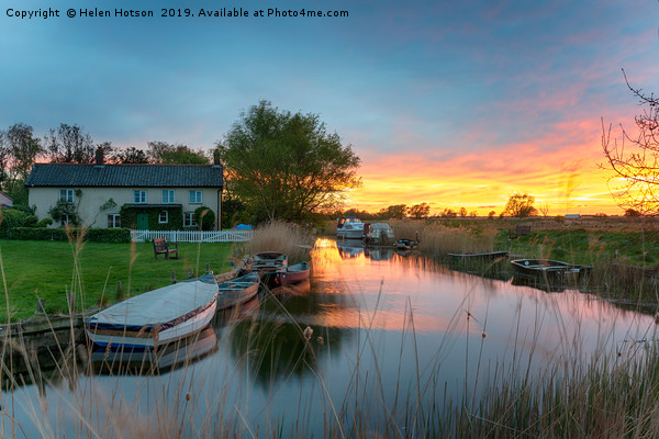 Sunset at West Somerton in Norfolk Picture Board by Helen Hotson