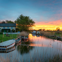 Buy canvas prints of Sunset at West Somerton in Norfolk by Helen Hotson