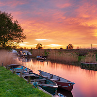 Buy canvas prints of Boats at West Somerton  by Helen Hotson