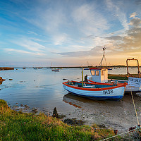 Buy canvas prints of Fishing boats at Slaughden Quay  by Helen Hotson