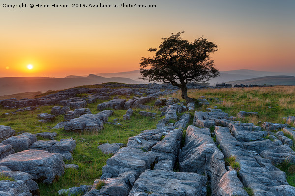 Beautiful sunset at the Winskill Stones  Picture Board by Helen Hotson