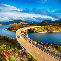 Buy canvas prints of The Kylesku Bridge in Scotland by Helen Hotson