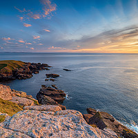 Buy canvas prints of Sunset from Stoer Head  by Helen Hotson