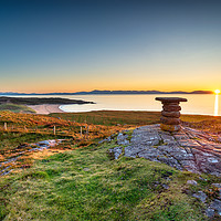 Buy canvas prints of Beautiful sunset at Redpoint near Gairloch  by Helen Hotson