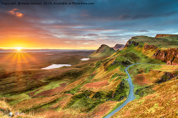 Beautiful Autumn sunrise over the Quiraing Picture Board by Helen Hotson