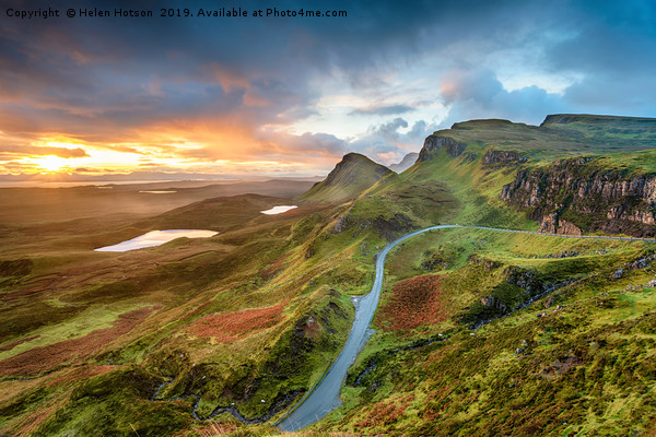 Stunning sunrise over the Quiraing Picture Board by Helen Hotson