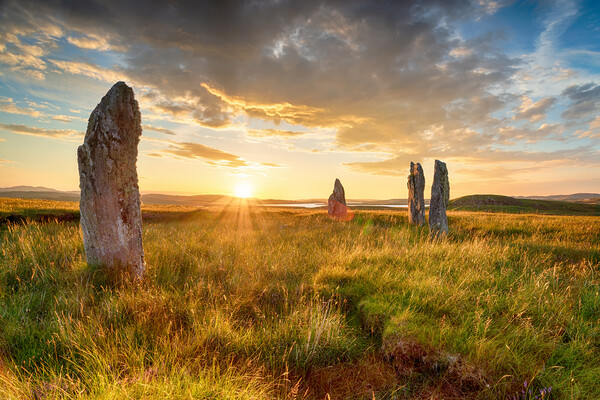 Standing stones at the Callanish IV stone circle  Picture Board by Helen Hotson