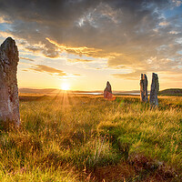 Buy canvas prints of Standing stones at the Callanish IV stone circle  by Helen Hotson