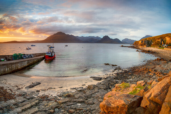 Dramatic skies over Elgol  Picture Board by Helen Hotson