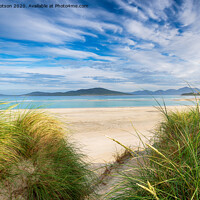 Buy canvas prints of Sand dunes at Seilebost beach on the Isle of Harris  by Helen Hotson