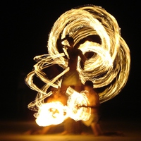 Buy canvas prints of Fire Show by Liz Marshall